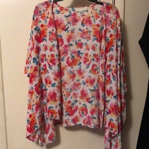 Bright floral kimono